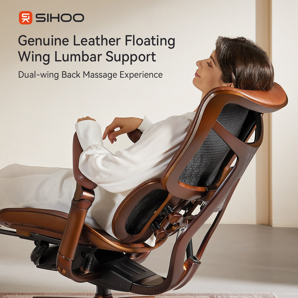 כיסא מנהלים ארגונומי SIHOO S300L Top-Grain Leather